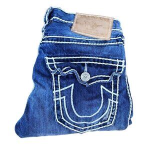 VINTAGE True Religion Jeans Size 30 RICKY FLAP T Blue